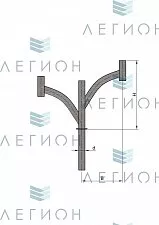 К91-0,6-0,3-0-5 кронштейн двухрожковый